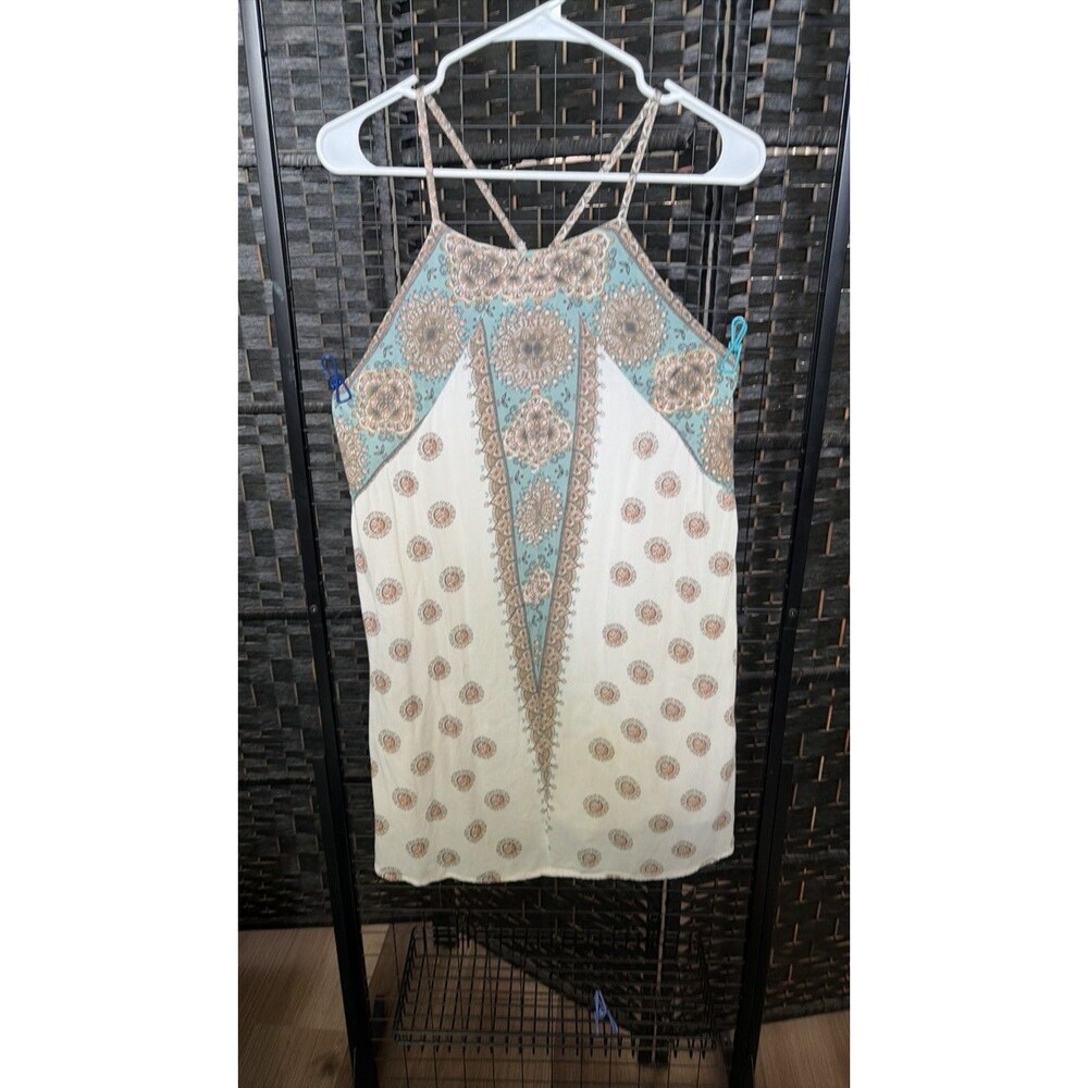 O'Neill Women's Sleeveless Boho Dress Geometric Pattern Casual Festival Size L